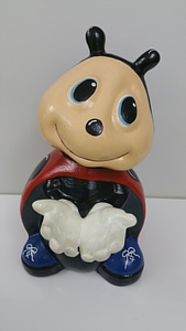 Funny lucky ladybug ceramic