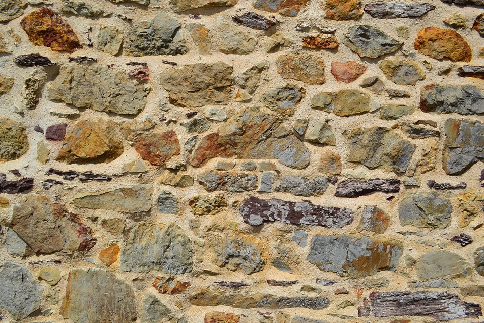 Yellow stone grey stone texture photo