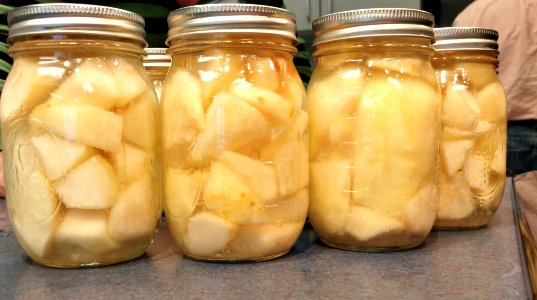 Finished canned pears photo