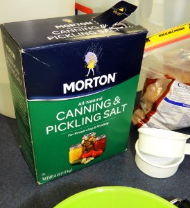 Canning and pickling salt for preserving and pickling