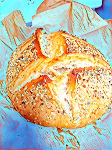 Sourdough Bread on Parchment Paper
