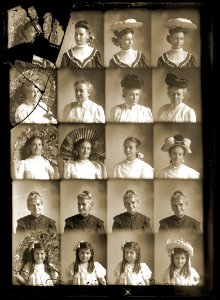 Five sets of portraits of women and girls c1913