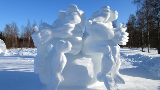 International Snow Sculpting Contest - Nallikari Oulu Finland photo