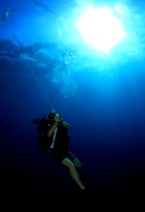 Kelly on Ascent at Maro Reef