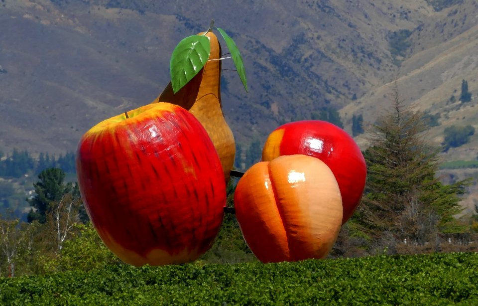 Giant Fruit Sculpture - Cromwell, New Zealand