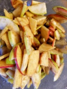 Sliced apples ready for pie!