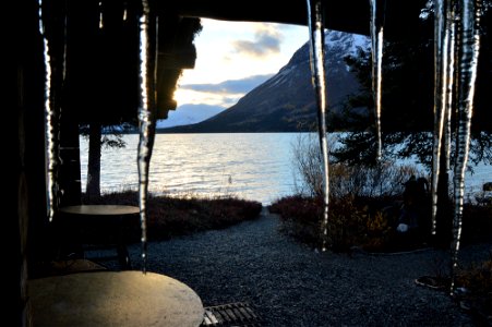Icicles on Proenneke's cabin
