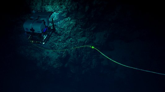 Deep Discoverer slowly working its way up a canyon wall photo