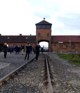 Where the trains entered Birkenau