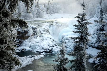 Tanalian Falls in winter photo