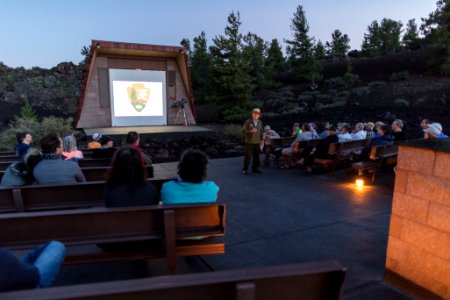 Evening talk at the ampitheater