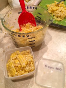 Corn being packaged for freezing 2