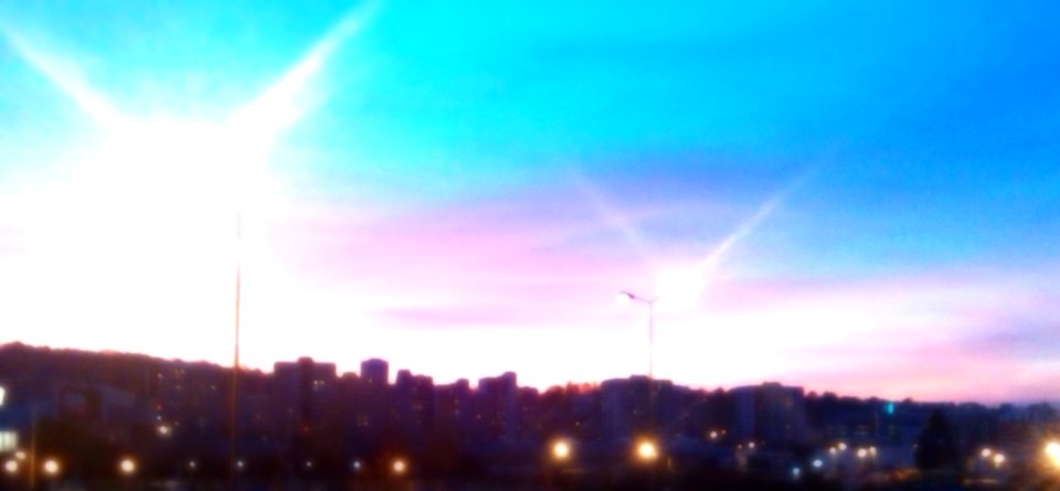 Le ciel est une palette de couleurs