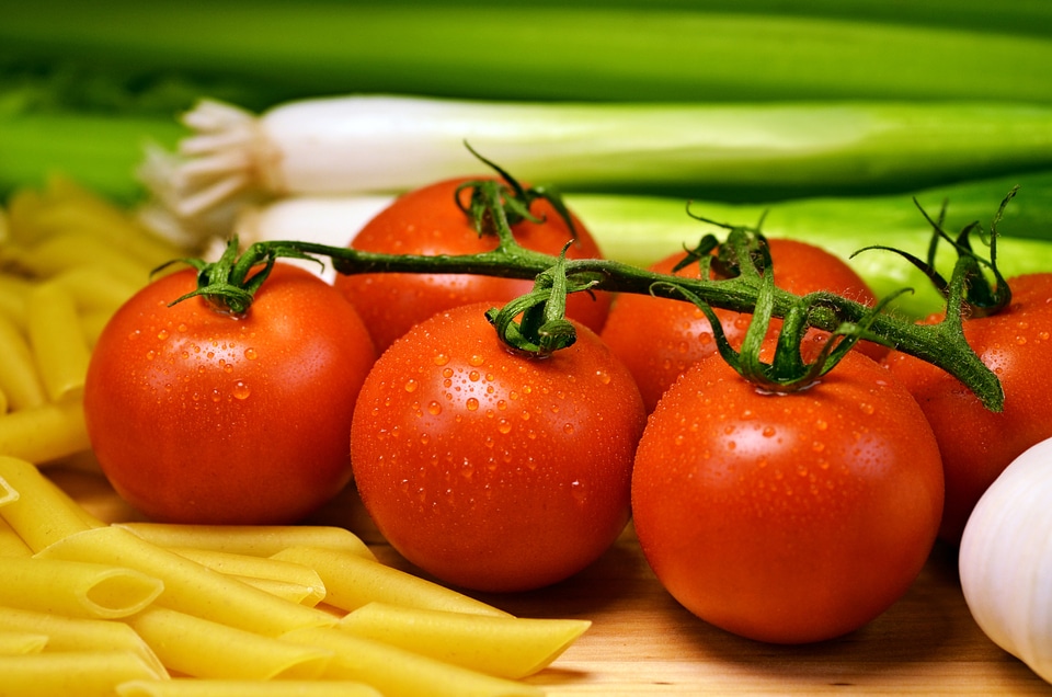 Fresh vegetables food red