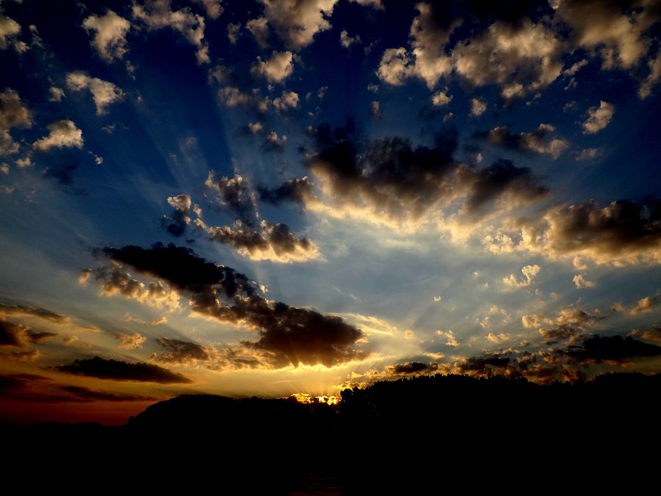 Sun twilight in the evening