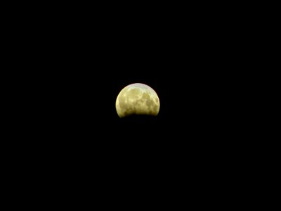 Partial lunar eclipse photo