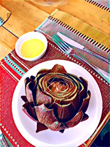 Artichoke on Plate
