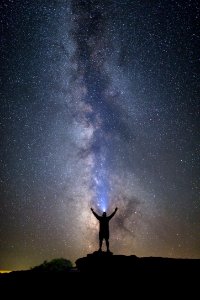 Viewing the Milky Way from Inferno Cone (headlamp)