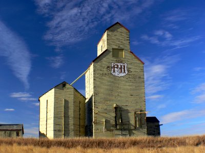 Grain Elevators Mossleigh Alberta. photo