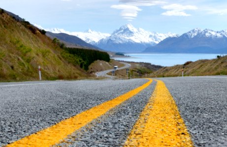 Road to Mount Cook. NZ photo