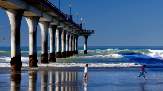 Under the Pier. Christchurch. NZ photo