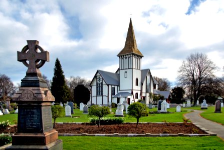 A country church yard. photo