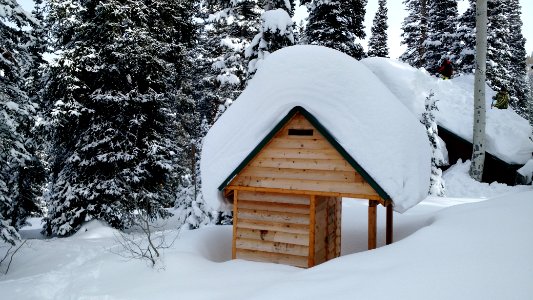 Snow Covered Shed House photo
