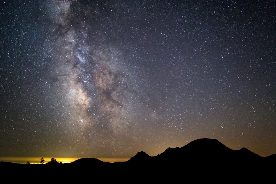 Milky Way Over Lava Fields