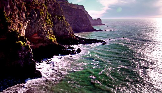 A rugged coastline.
