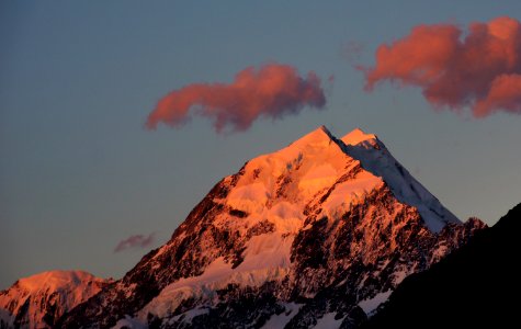 Sunset.  Aoraki / Mount Cook NZ.