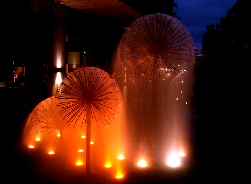 Christchurch Town hall Fountains.