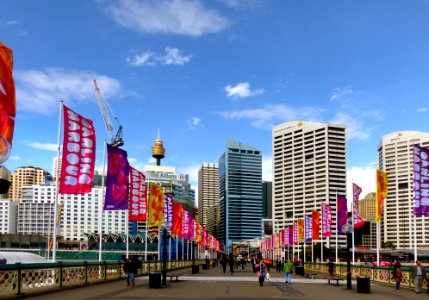 Pyrmont Bridge - Darling Harbour.Sydney. photo