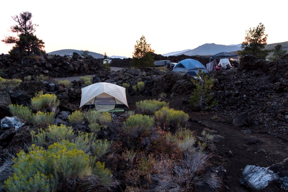 Tents in campground