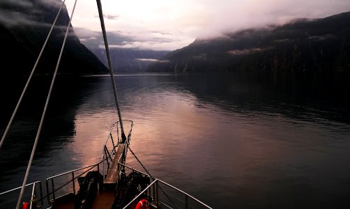 Dawn cruise Milford Sound. NZ photo