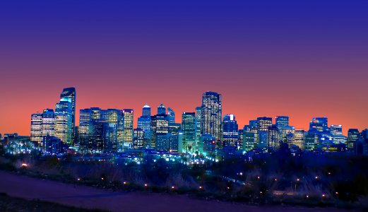 Calgary By Night. photo