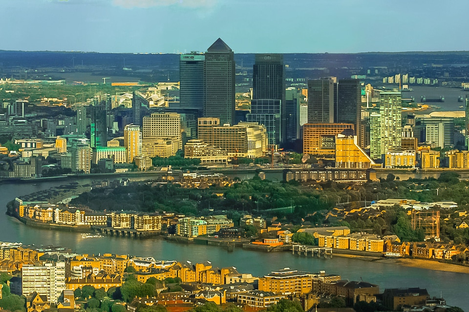 Panorama london views of the city