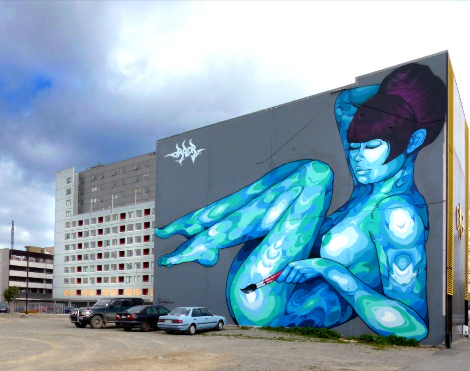 Painting Christchurch "Blue"