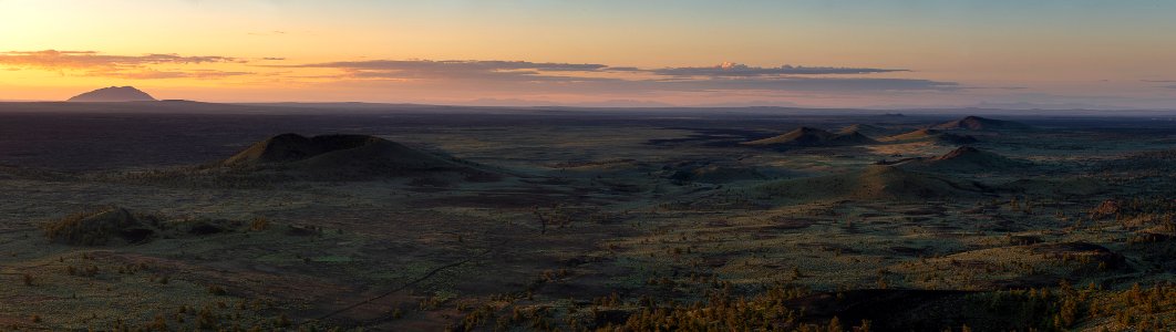 Panoramic View From Big Cinder Butte at Sunrise
