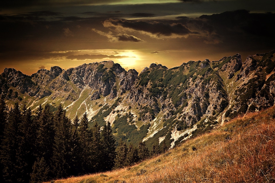 Alpe nature sunset