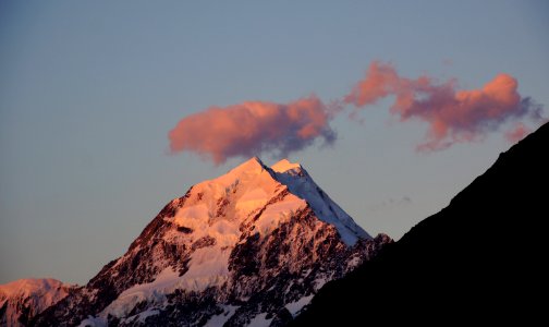 Mount Cook Sunset. NZ. photo