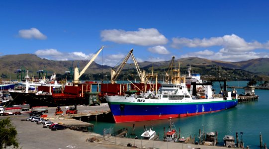 Shipping. Port Lyttleton. NZ photo