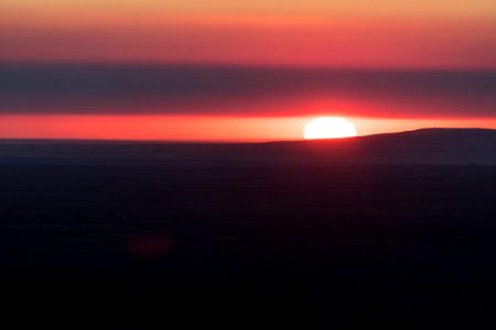Telephoto sunrise from Inferno Cone