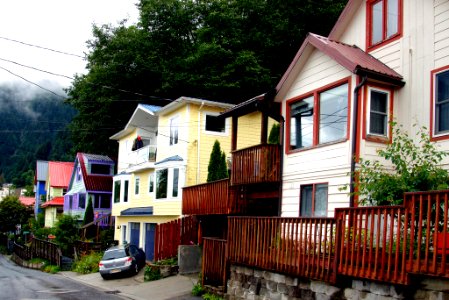 Back streets of Juneau Alaska. photo