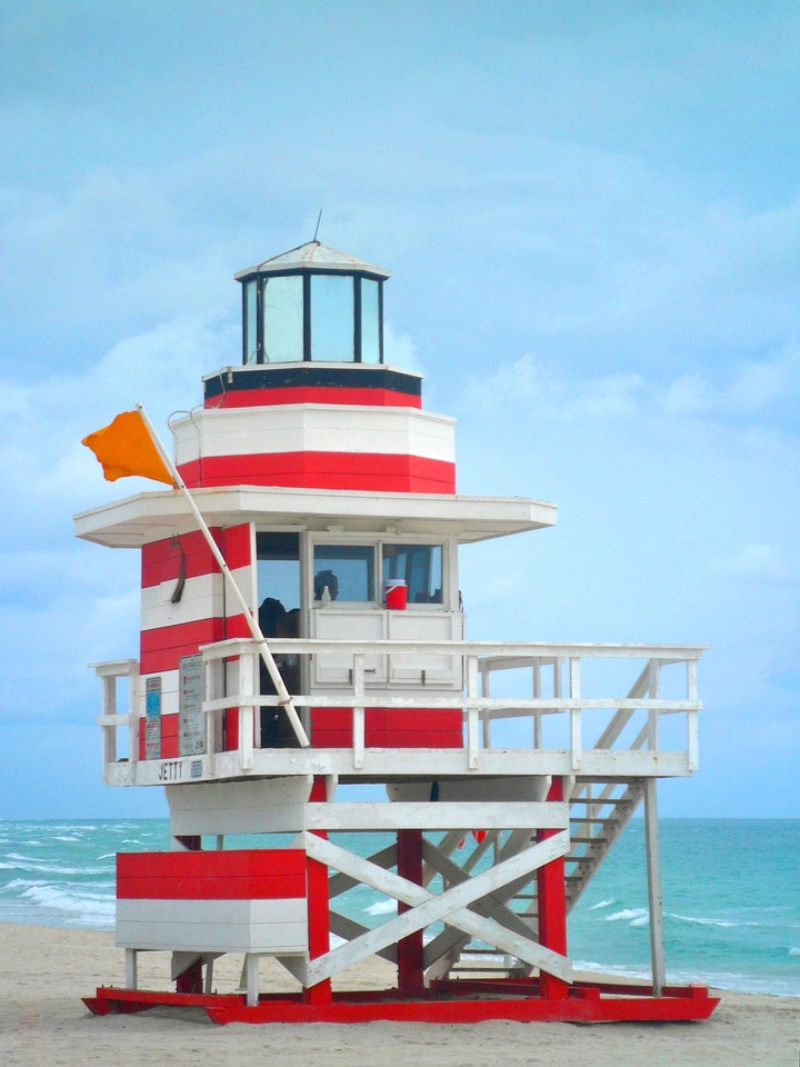 Lifeguard on duty house beach
