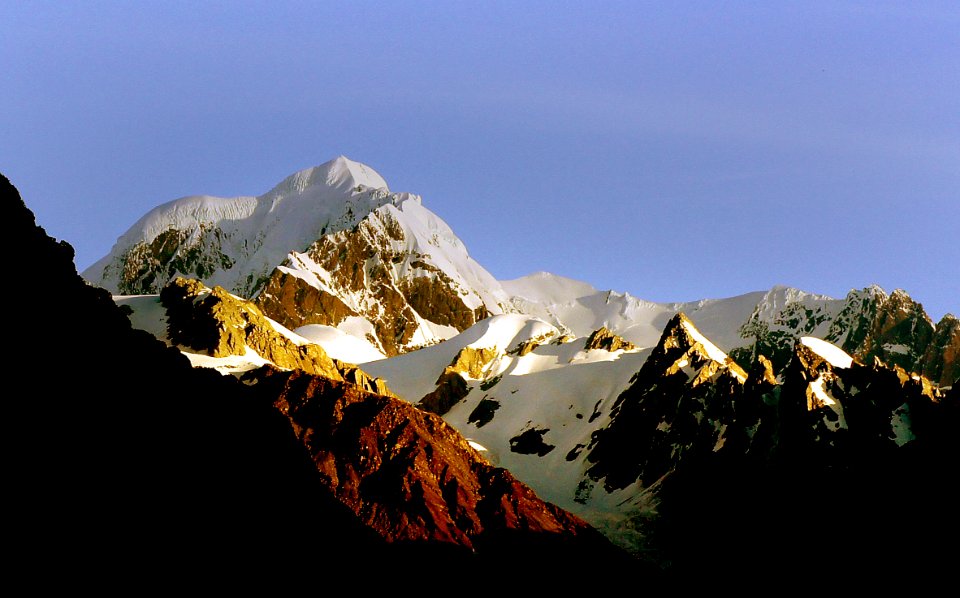 Sunset Mt Tasman. New Zealand. photo