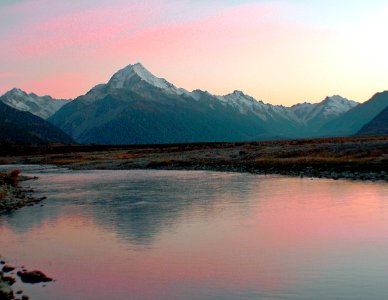 Sunrise Mount Cook New Zealand.