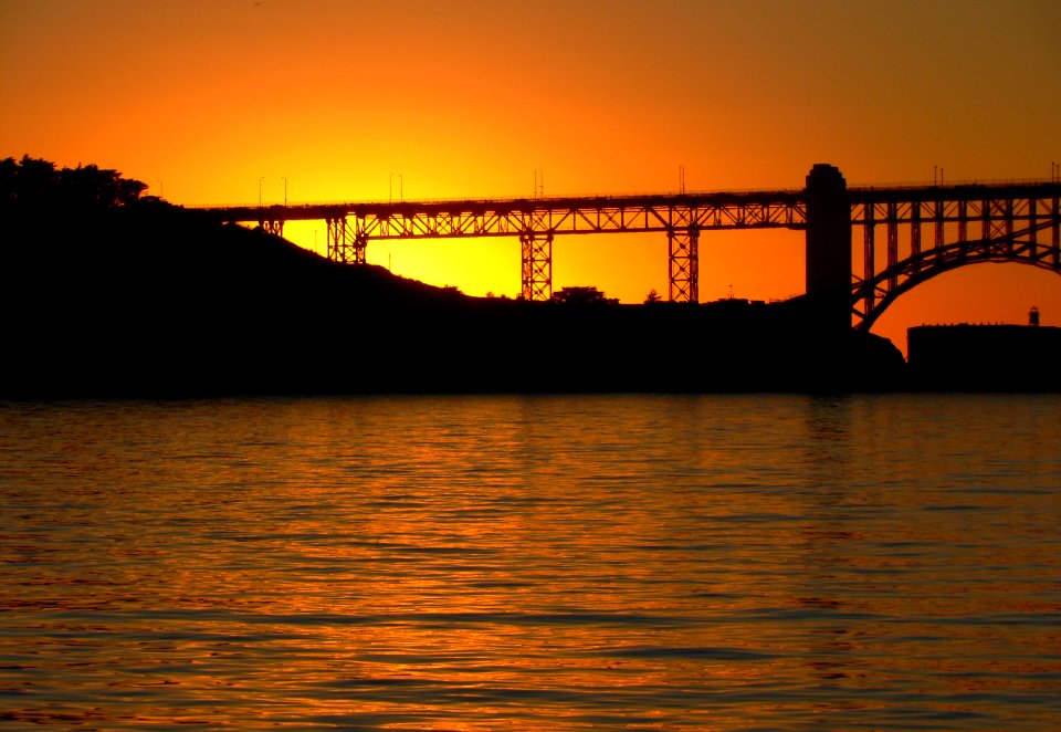 Sunset Golden Gate Bridge.San Francisco.