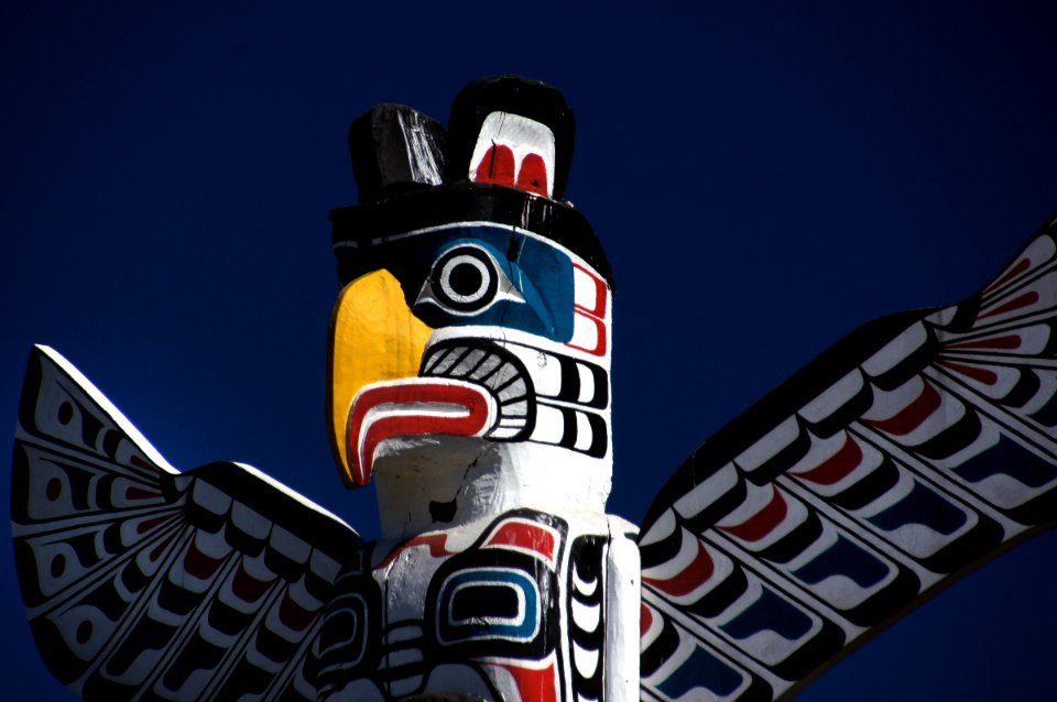 Totem poles. Vancouver.