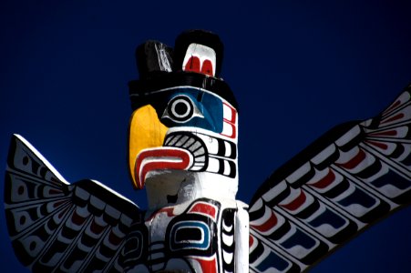 Totem poles. Vancouver. photo