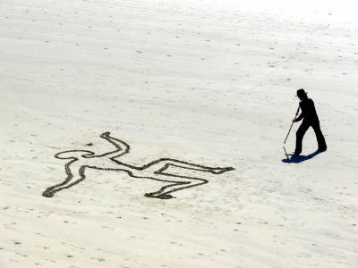Sand artist. photo